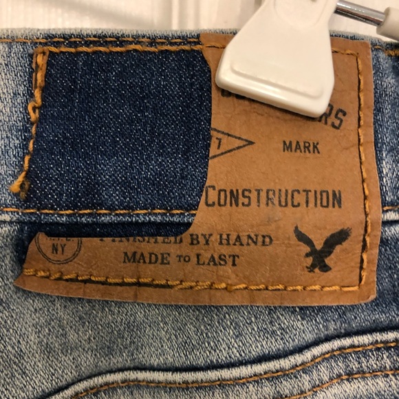 American Eagle Distressed Jean Shirts Size 26 o - Picture 4 of 8